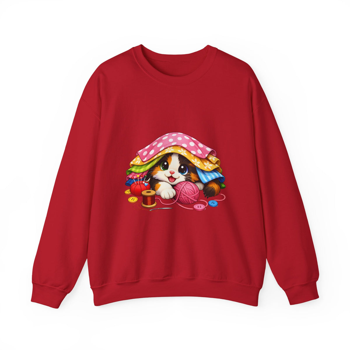 Kitty Hiding in Fabric Sweatshirt
