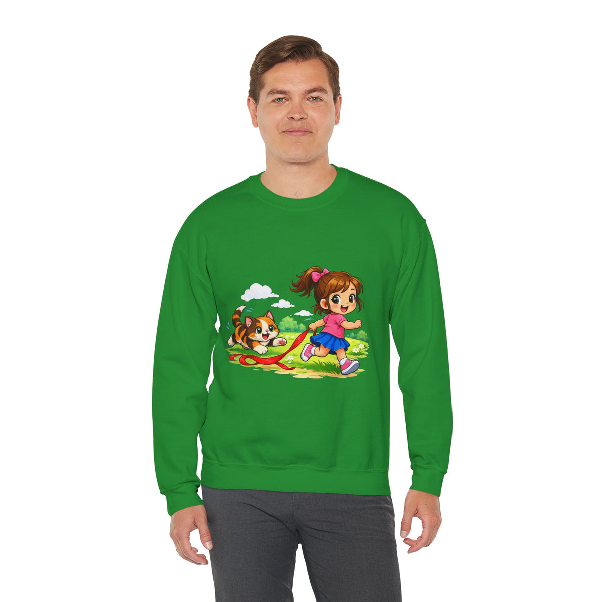 Kitty Chasing Ribbon -  Sweatshirt