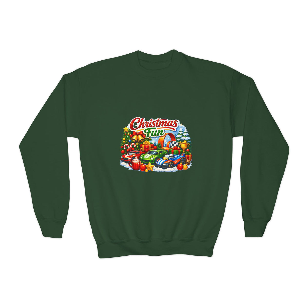 Christmas Fun Youth Crewneck Sweatshirt – Festive Kids Holiday Pullover