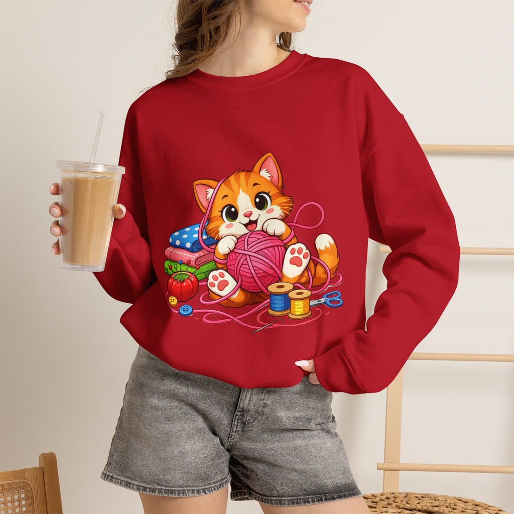 Kitty Playing with Yarn - Sweatshirt
