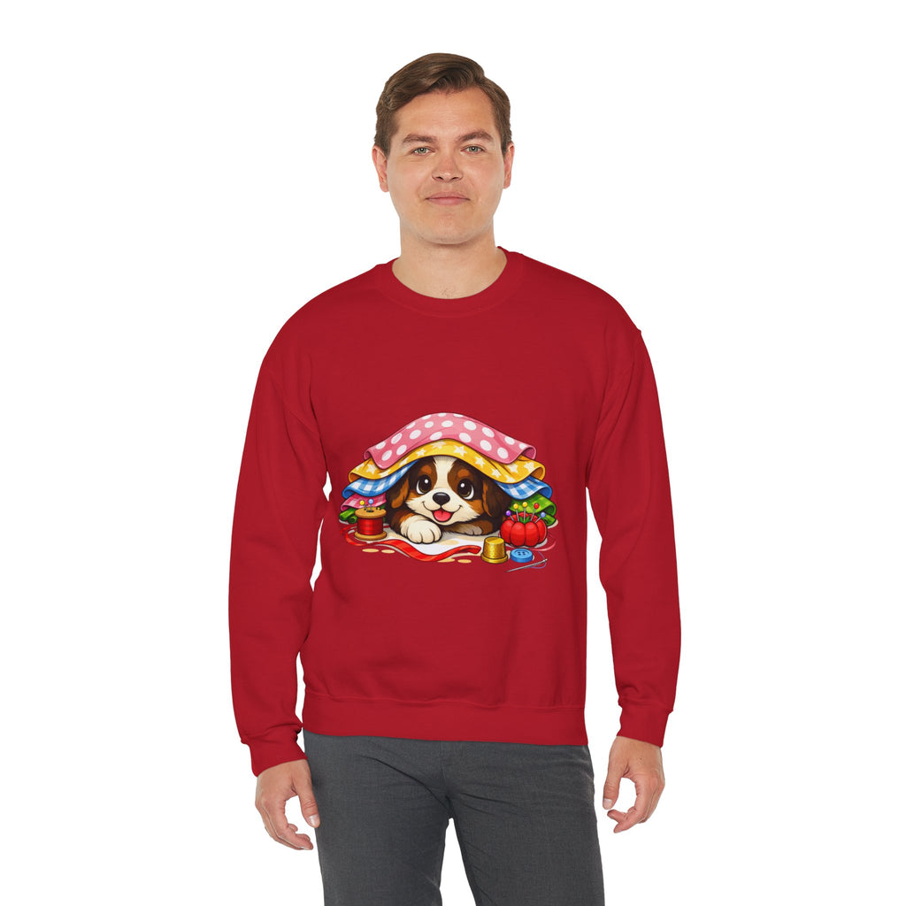 Puppy Hiding in Fabric -  Sweatshirt
