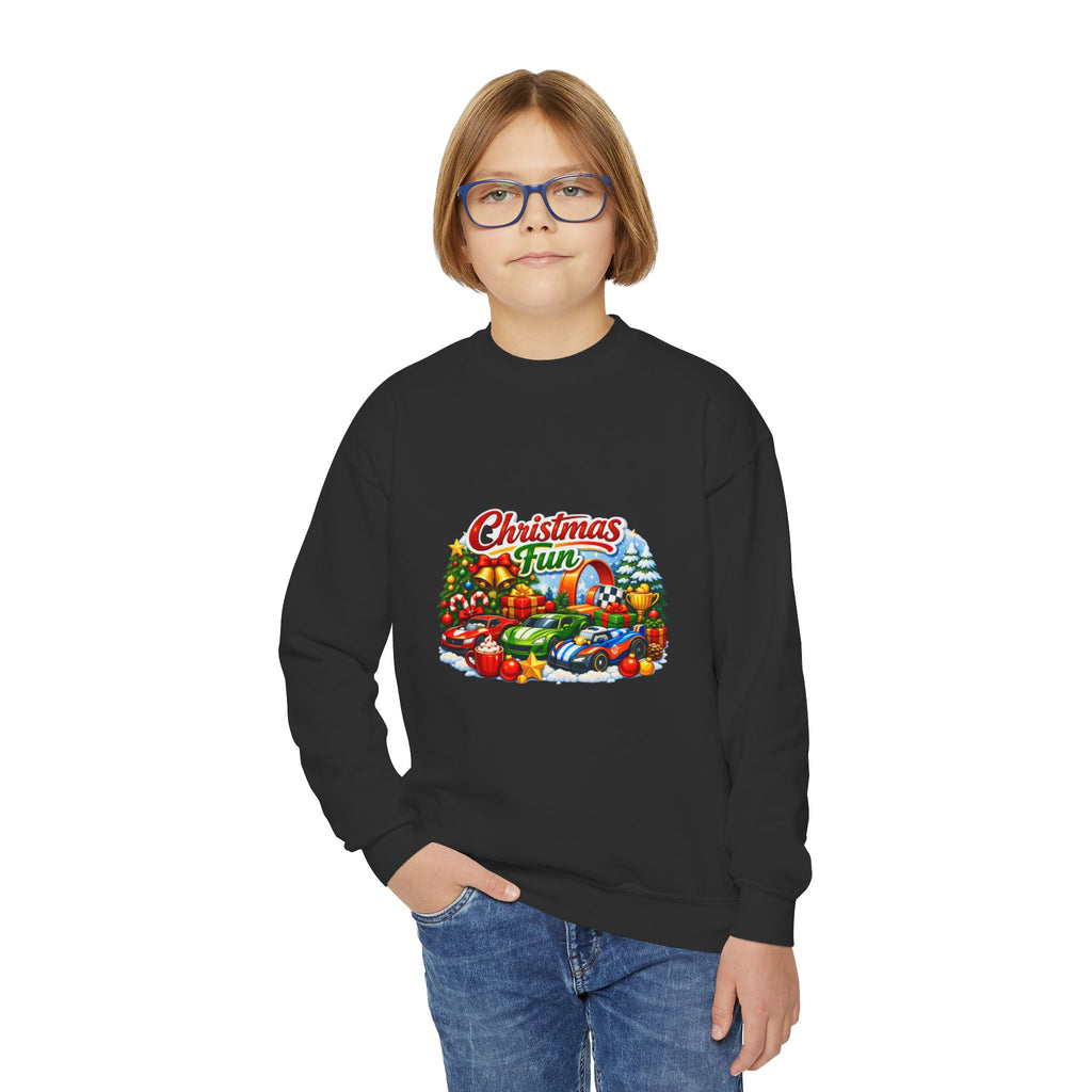 Christmas Fun Youth Crewneck Sweatshirt – Festive Kids Holiday Pullover