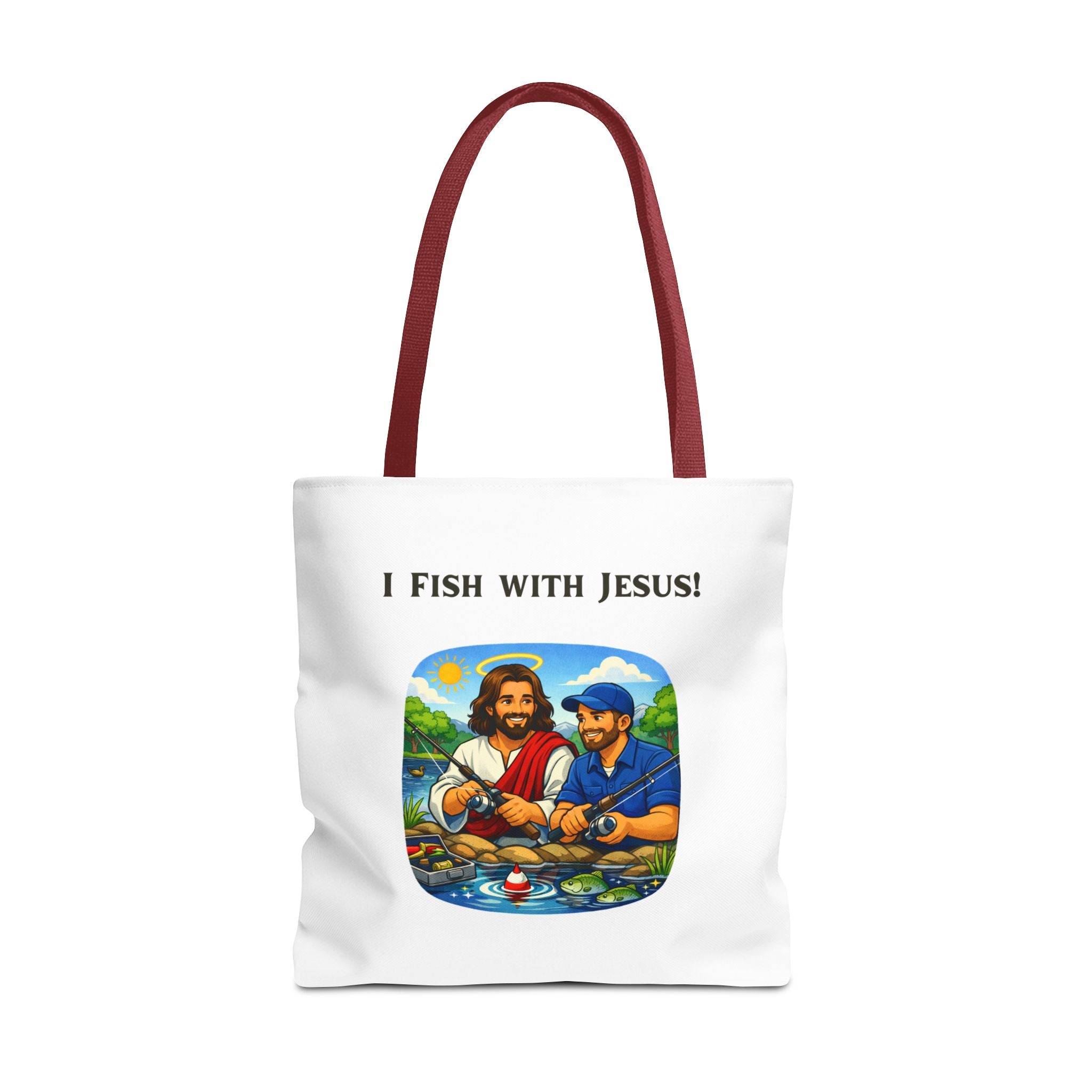 I Fish with Jesus! - Tote Bag
