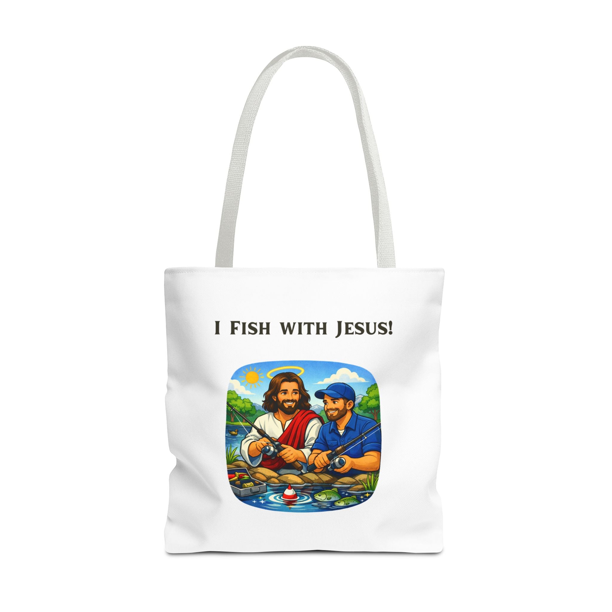 I Fish with Jesus! - Tote Bag