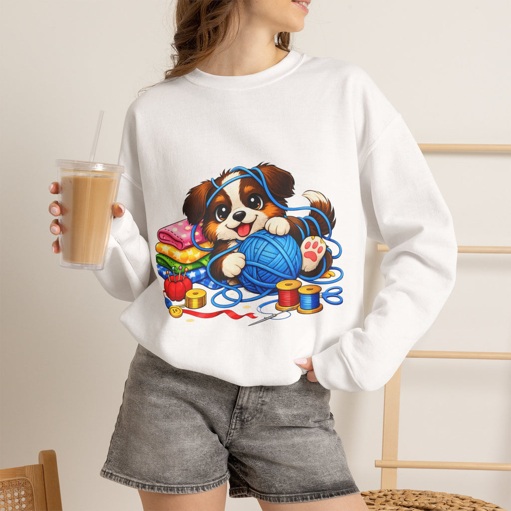 Puppy Playing with Yarn -  Sweatshirt