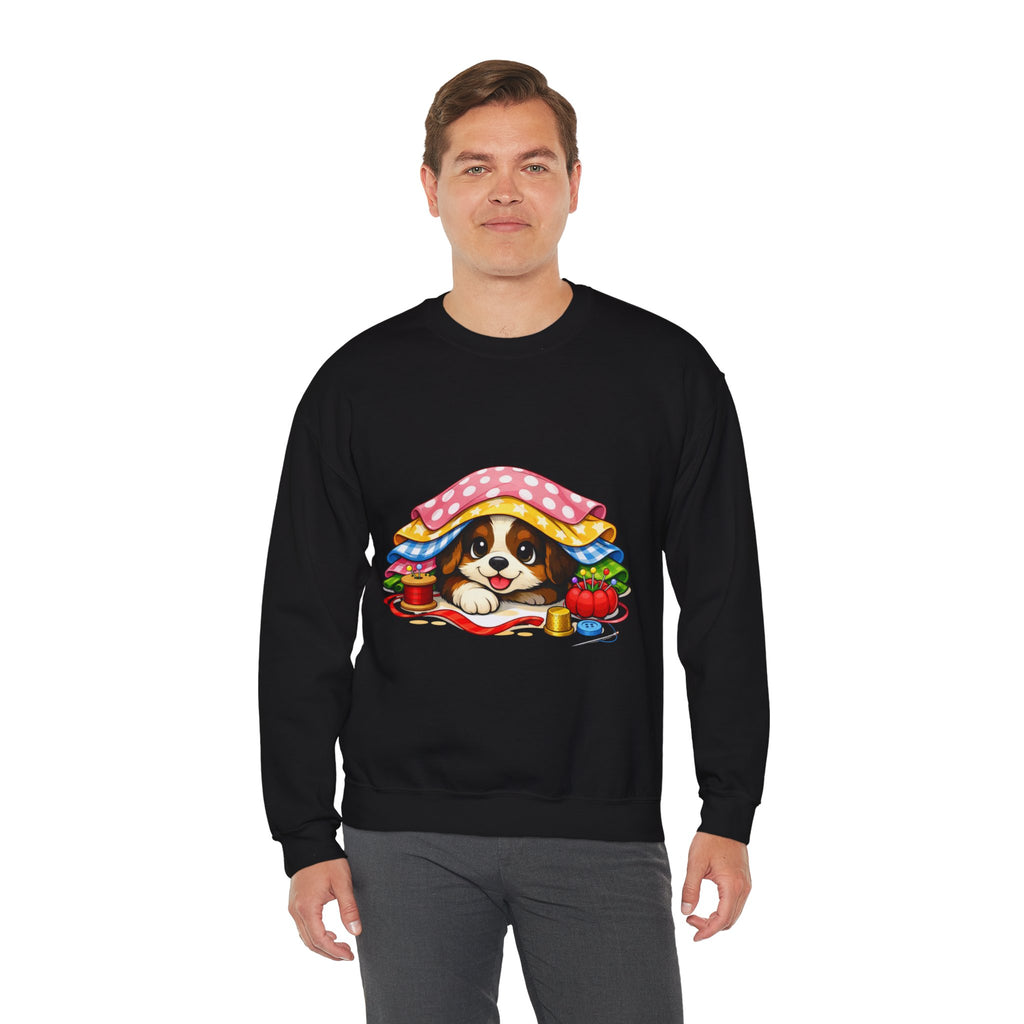 Puppy Hiding in Fabric -  Sweatshirt