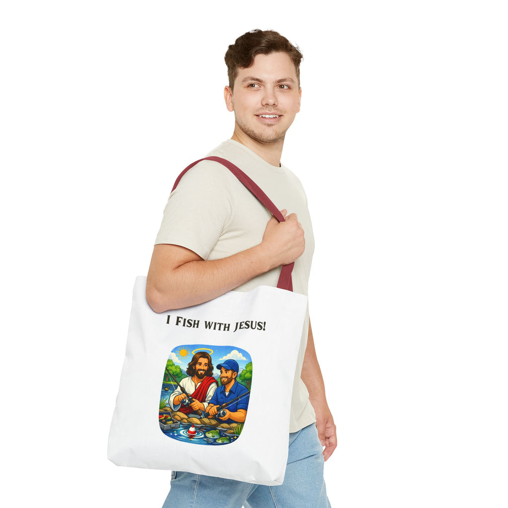 I Fish with Jesus! - Tote Bag
