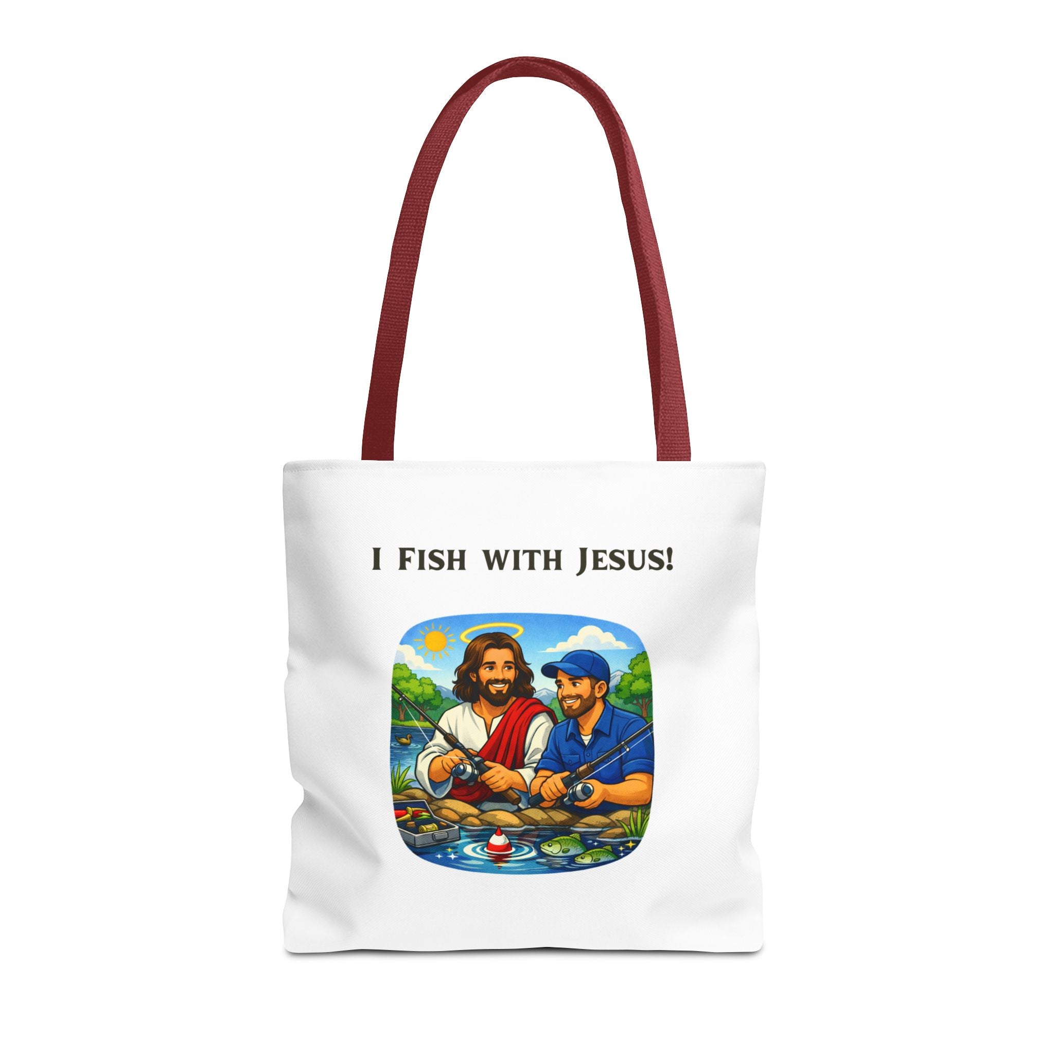 I Fish with Jesus! - Tote Bag