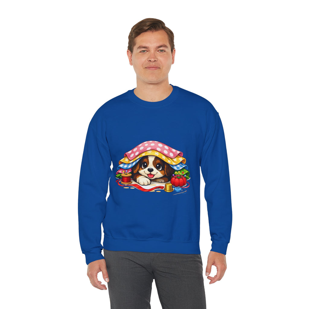 Puppy Hiding in Fabric -  Sweatshirt