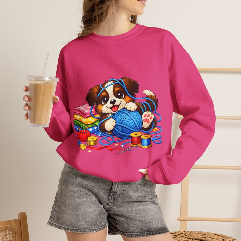 Puppy Playing with Yarn -  Sweatshirt