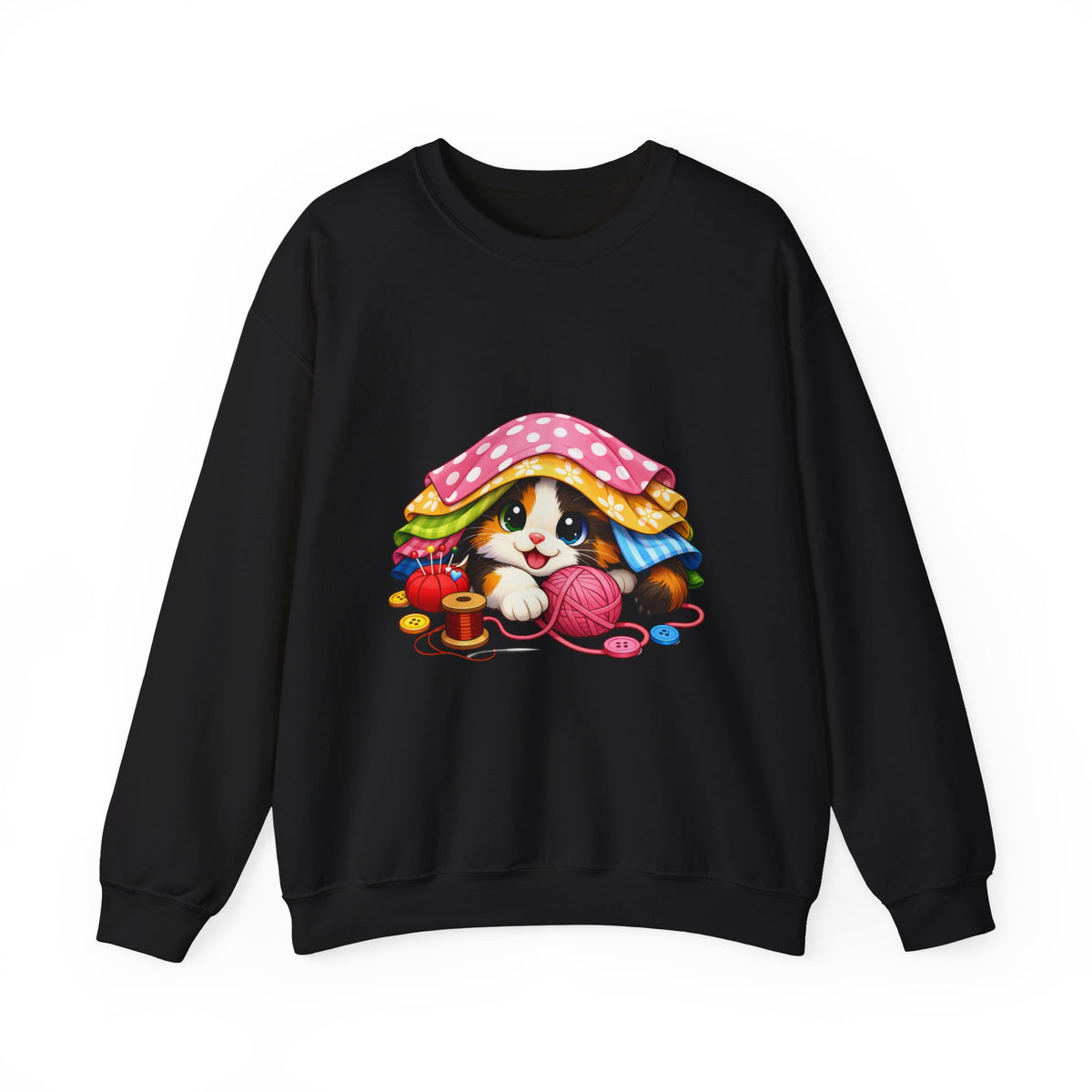 Kitty Hiding in Fabric Sweatshirt