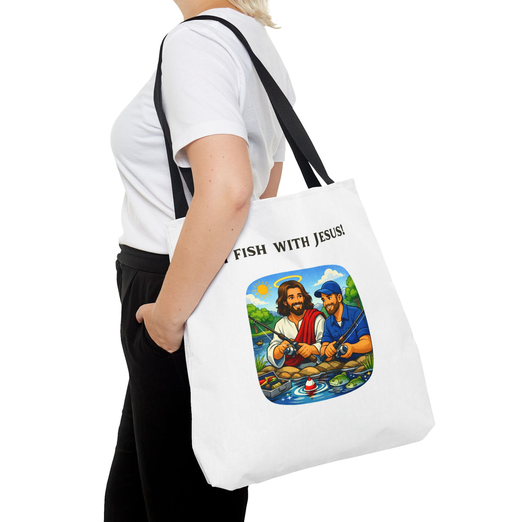 I Fish with Jesus! - Tote Bag