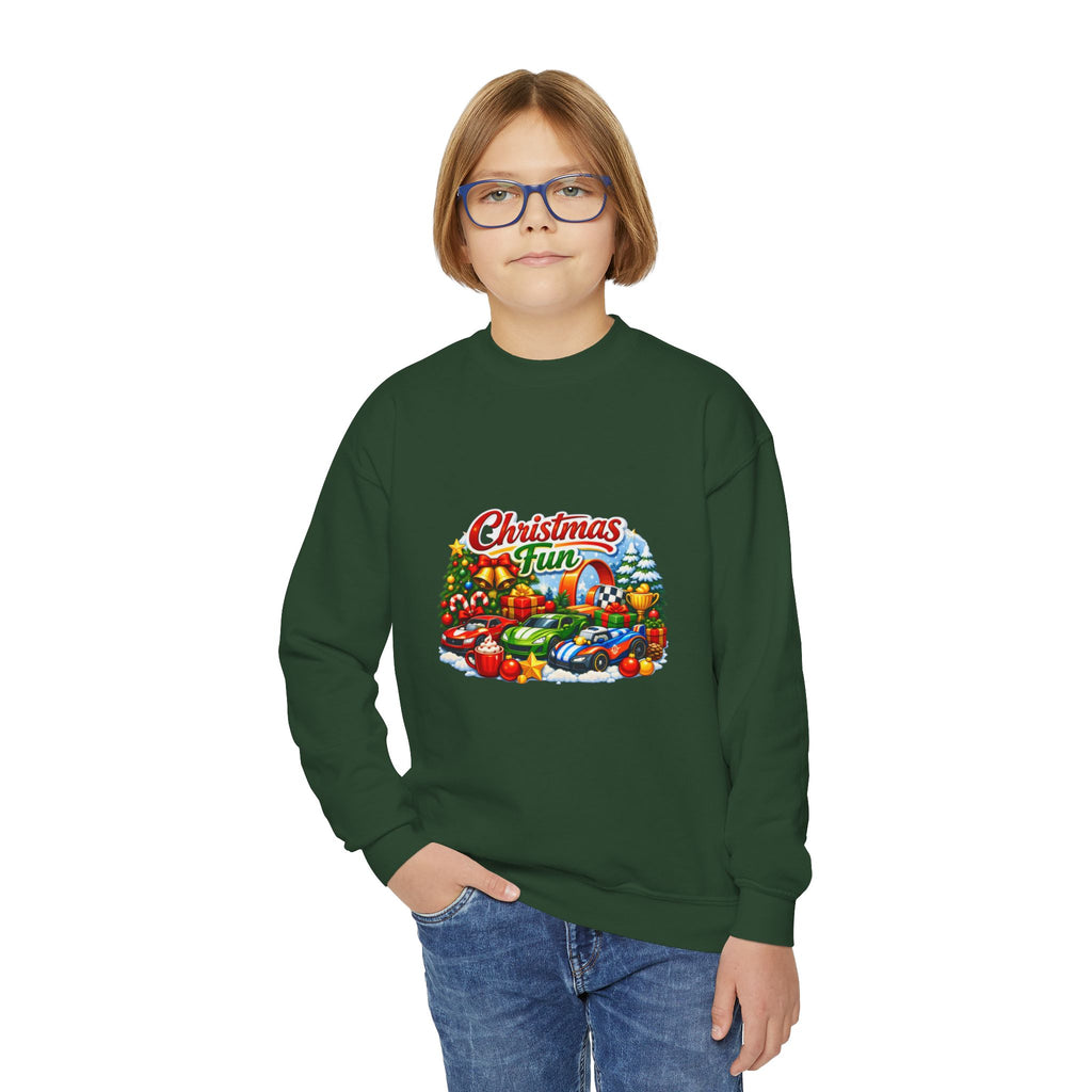 Christmas Fun Youth Crewneck Sweatshirt – Festive Kids Holiday Pullover