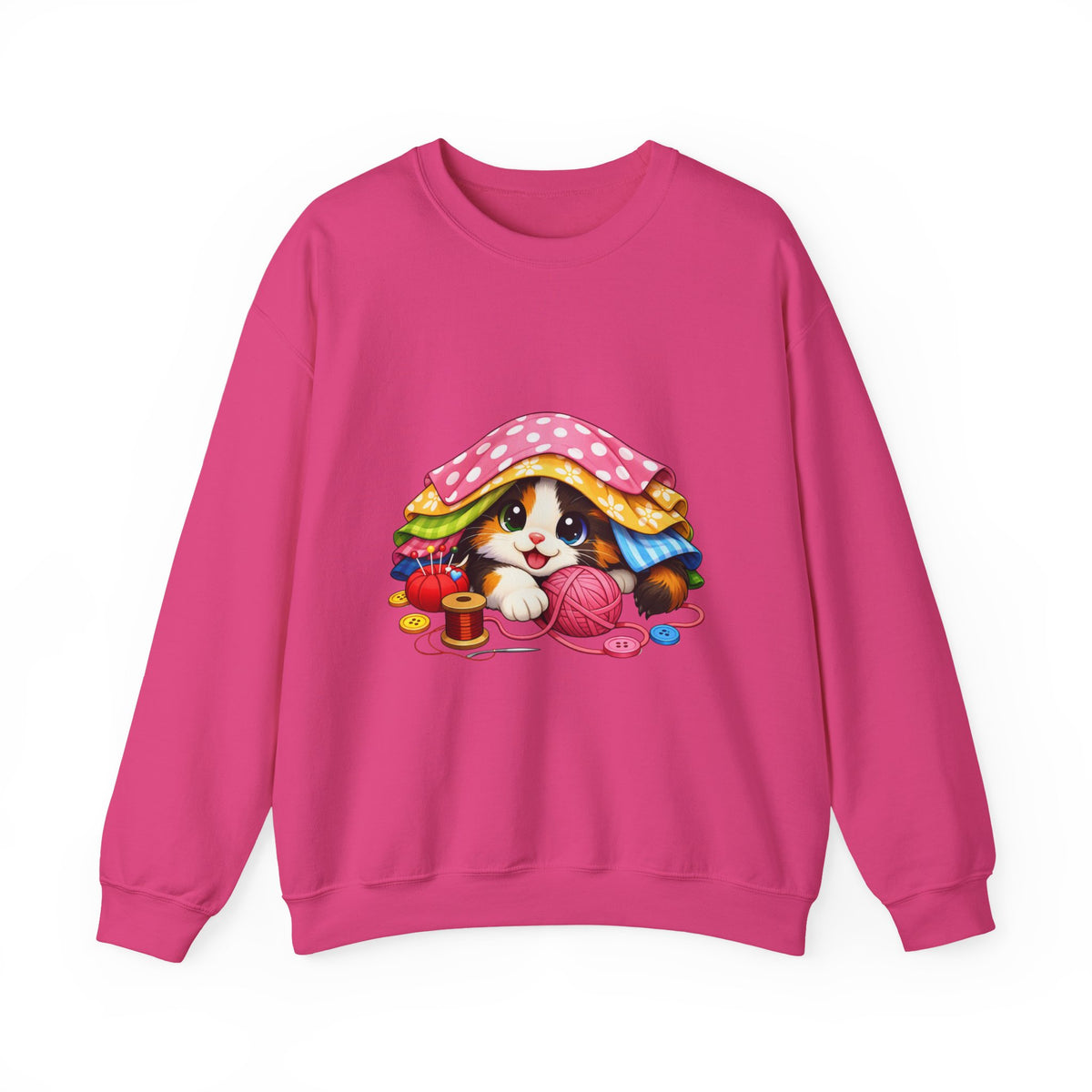 Kitty Hiding in Fabric Sweatshirt
