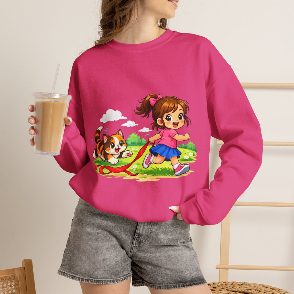 Kitty Chasing Ribbon -  Sweatshirt