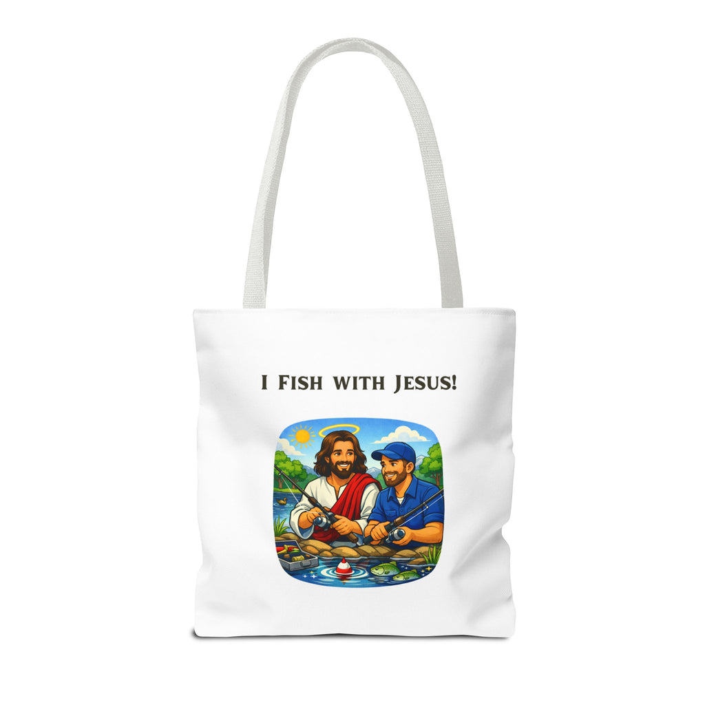 I Fish with Jesus! - Tote Bag