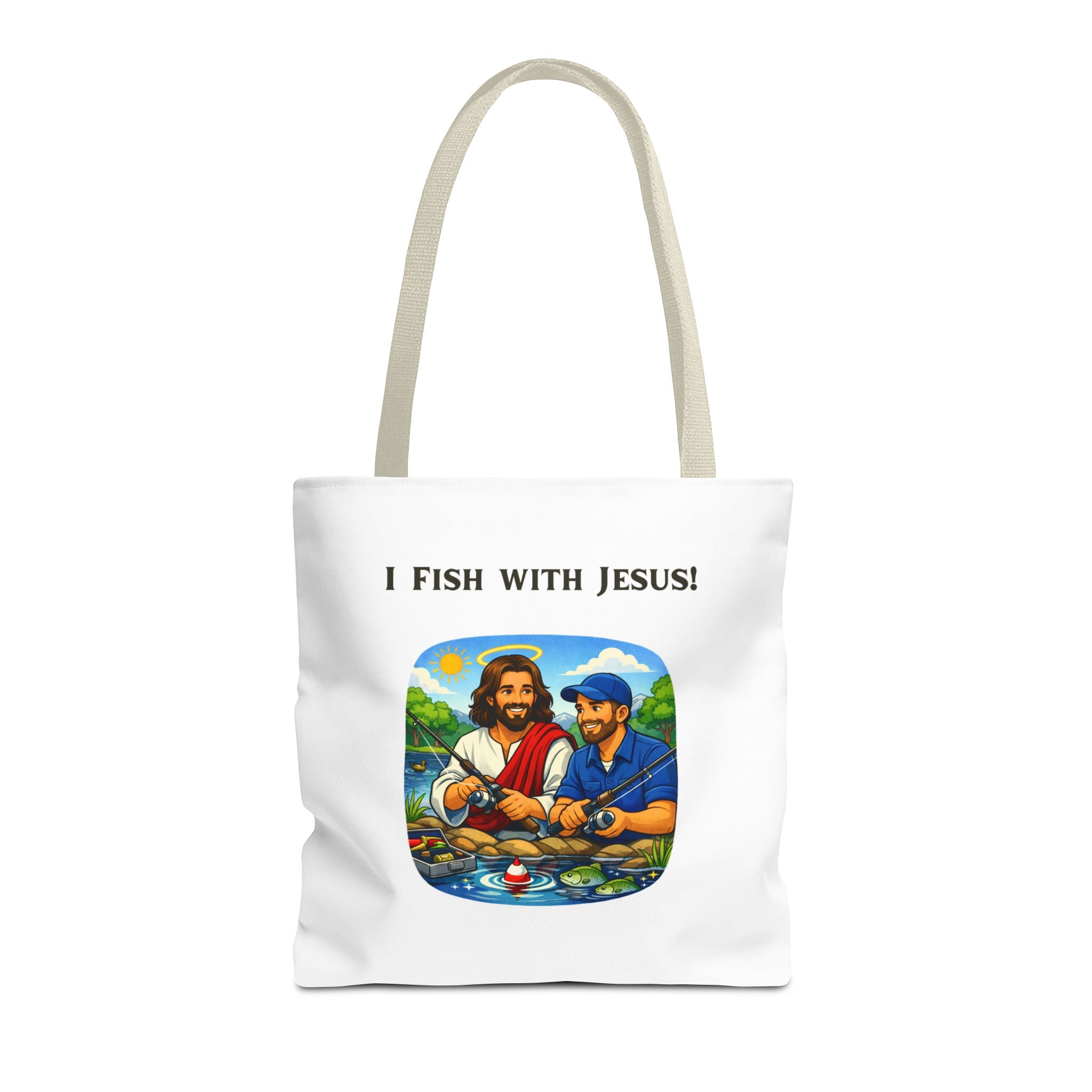 I Fish with Jesus! - Tote Bag