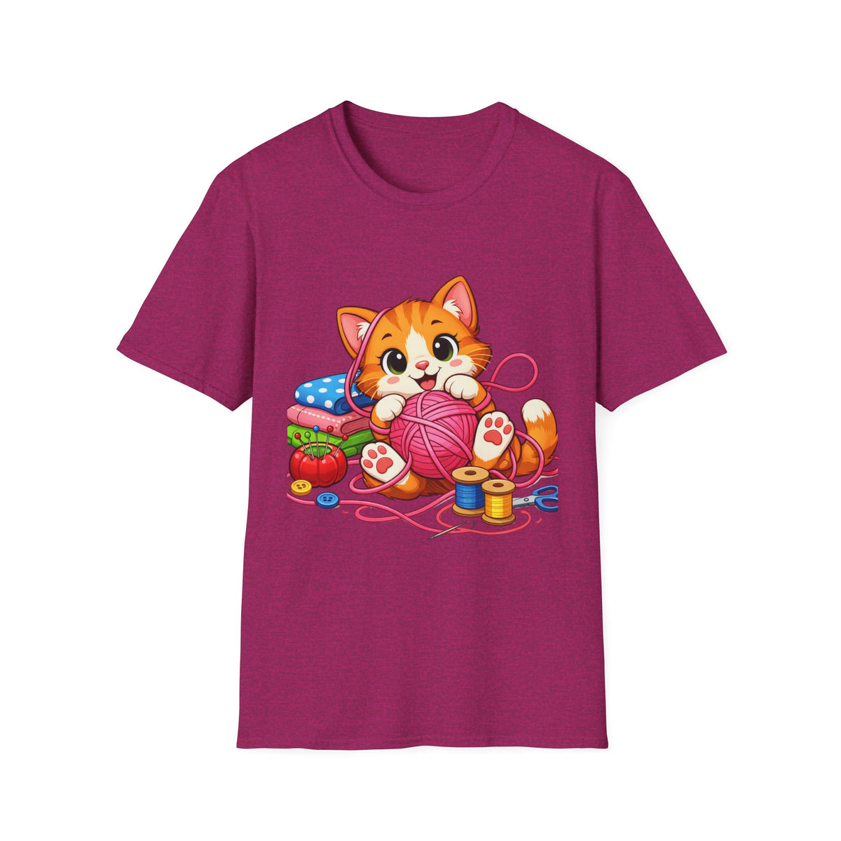 Kitty Playing with Yarn