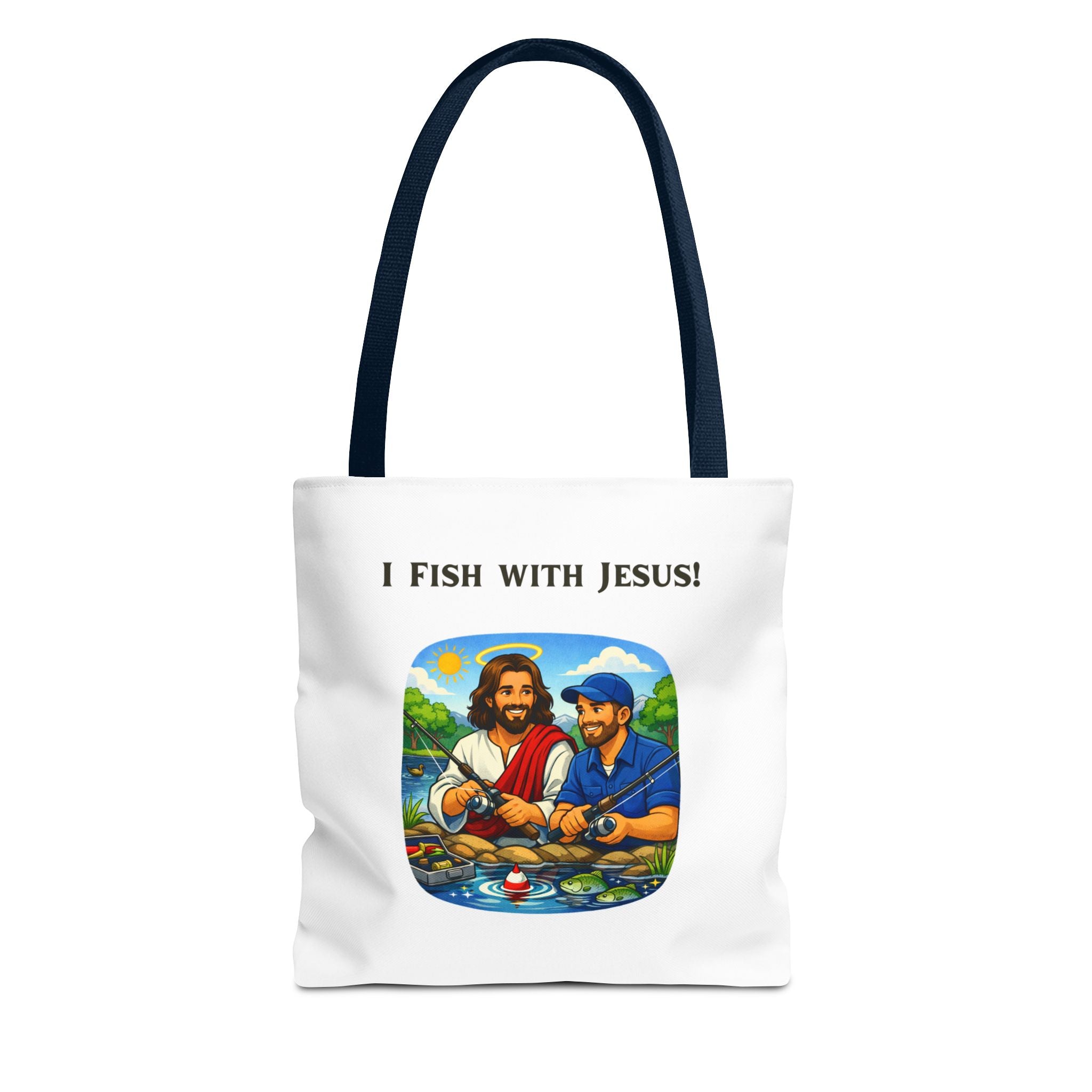 I Fish with Jesus! - Tote Bag