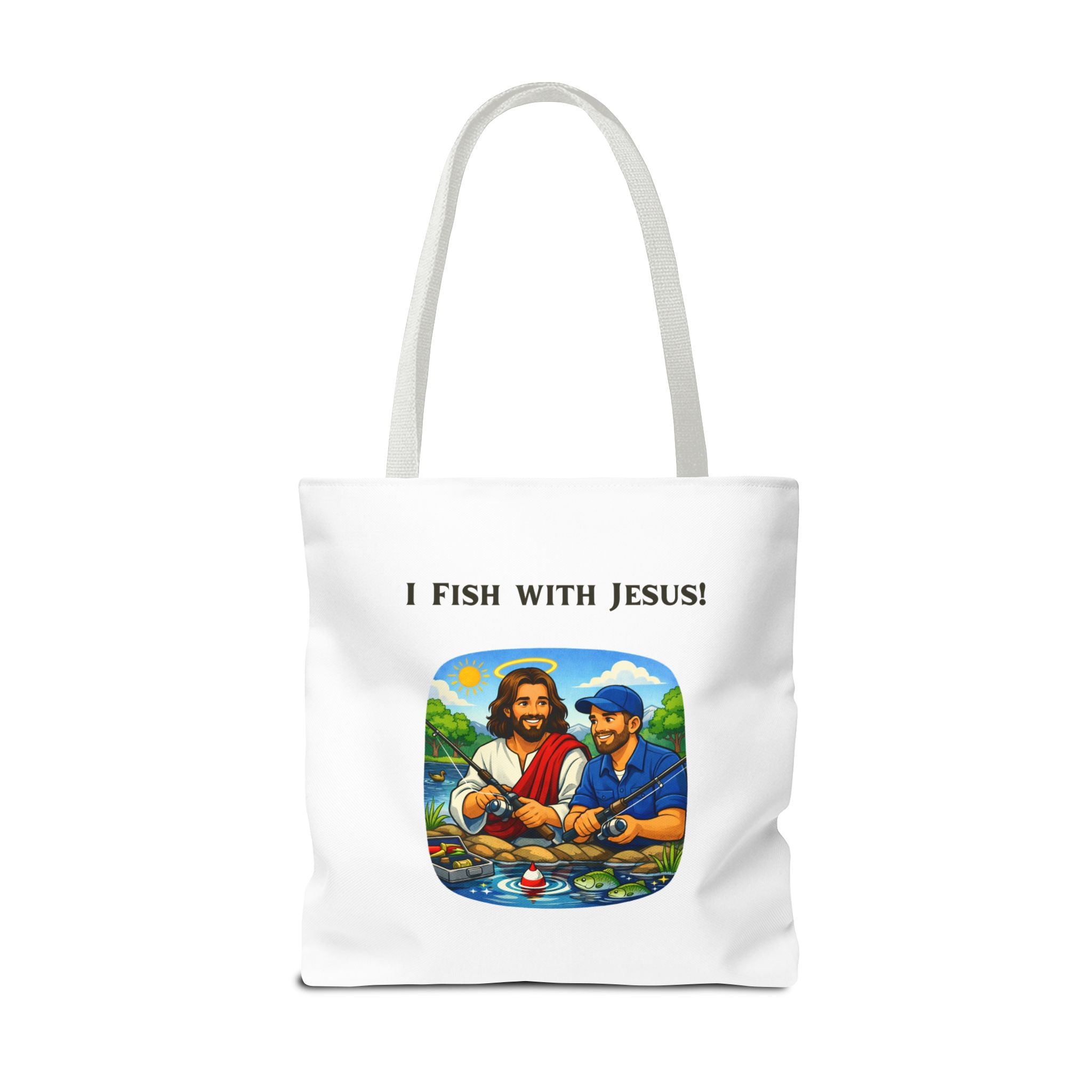 I Fish with Jesus! - Tote Bag