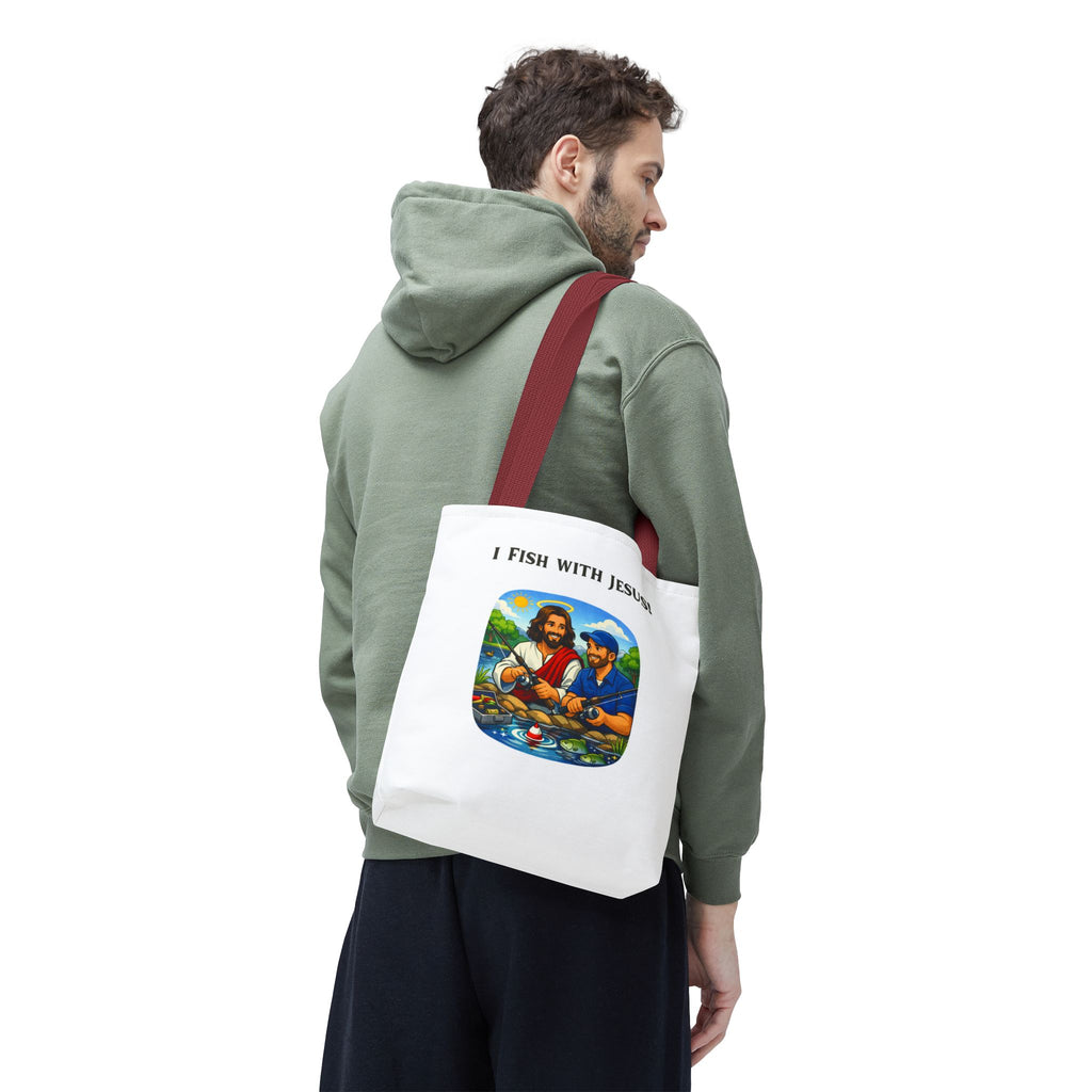 I Fish with Jesus! - Tote Bag
