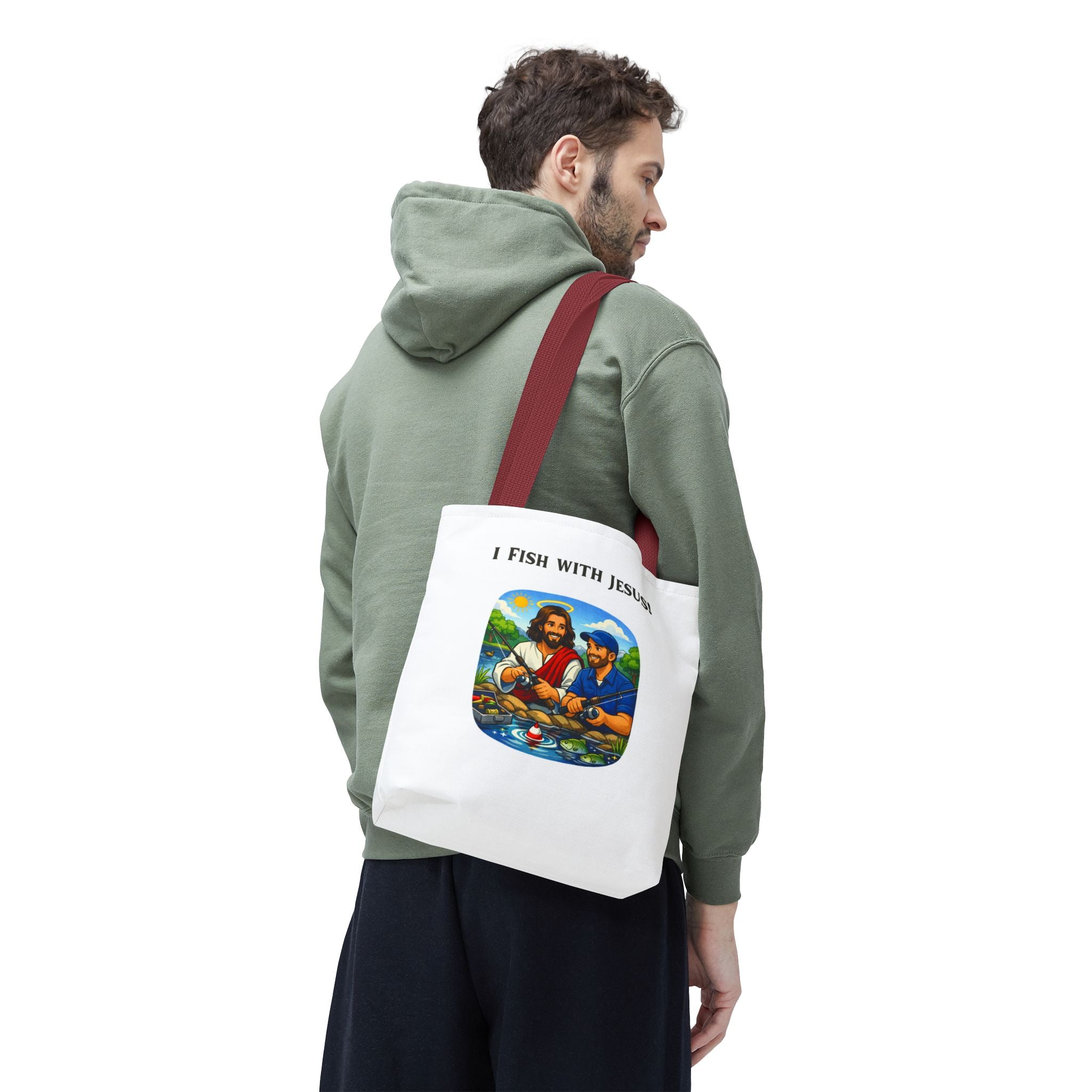 I Fish with Jesus! - Tote Bag