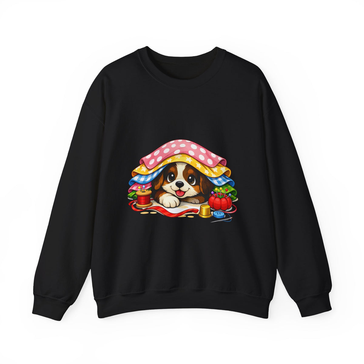 Puppy Hiding in Fabric -  Sweatshirt