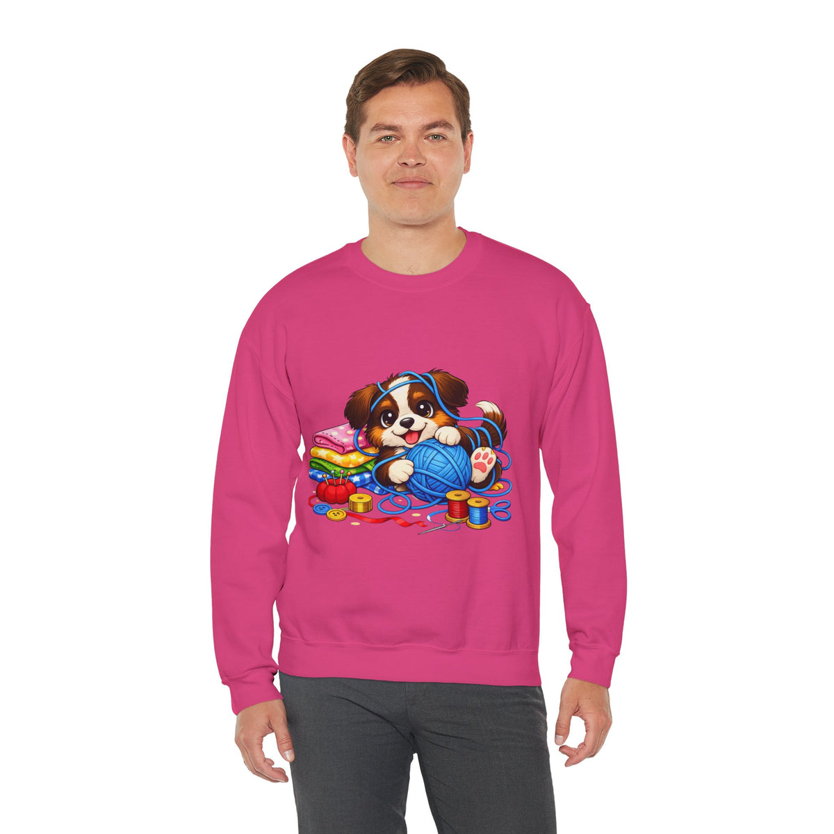 Puppy Playing with Yarn -  Sweatshirt