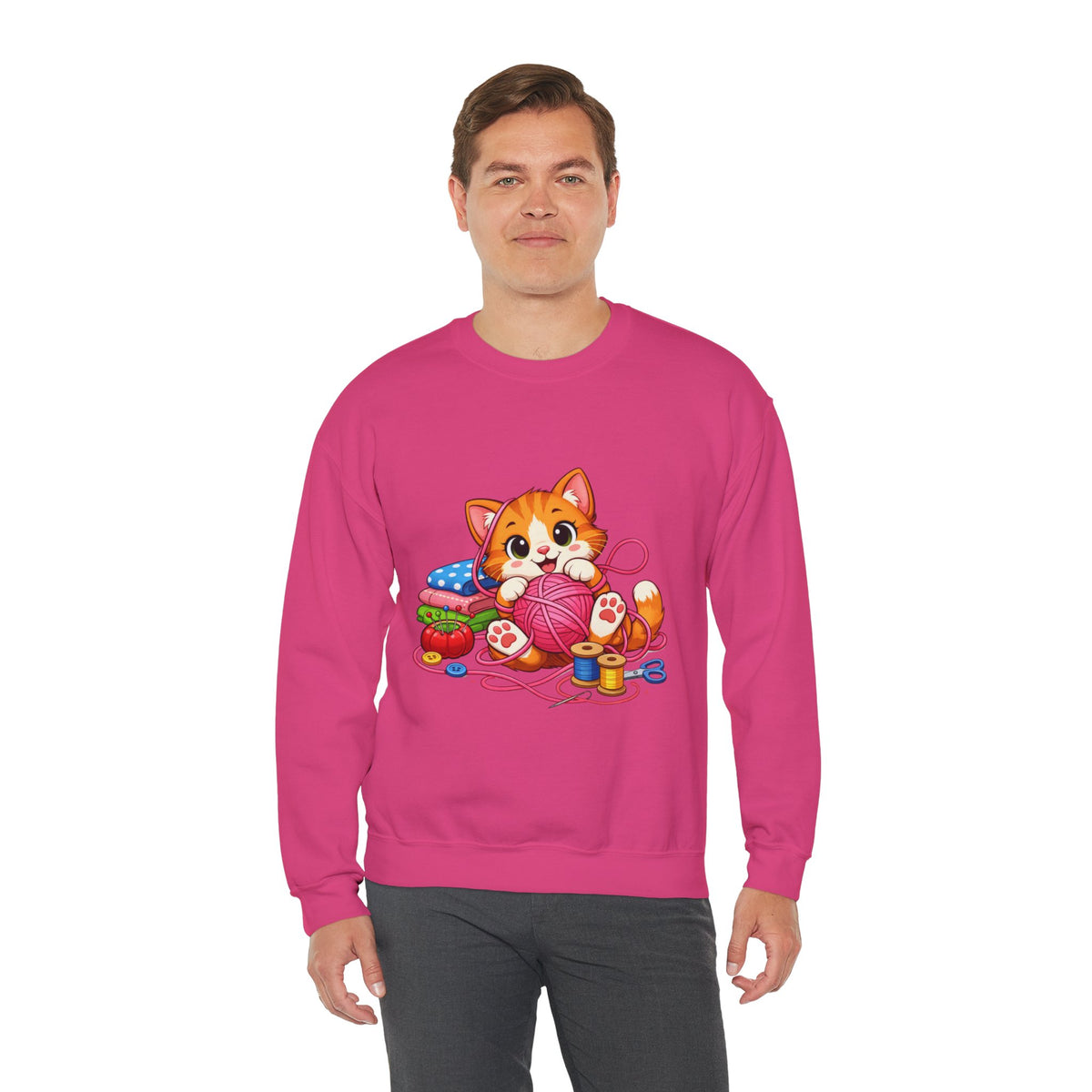 Kitty Playing with Yarn - Sweatshirt