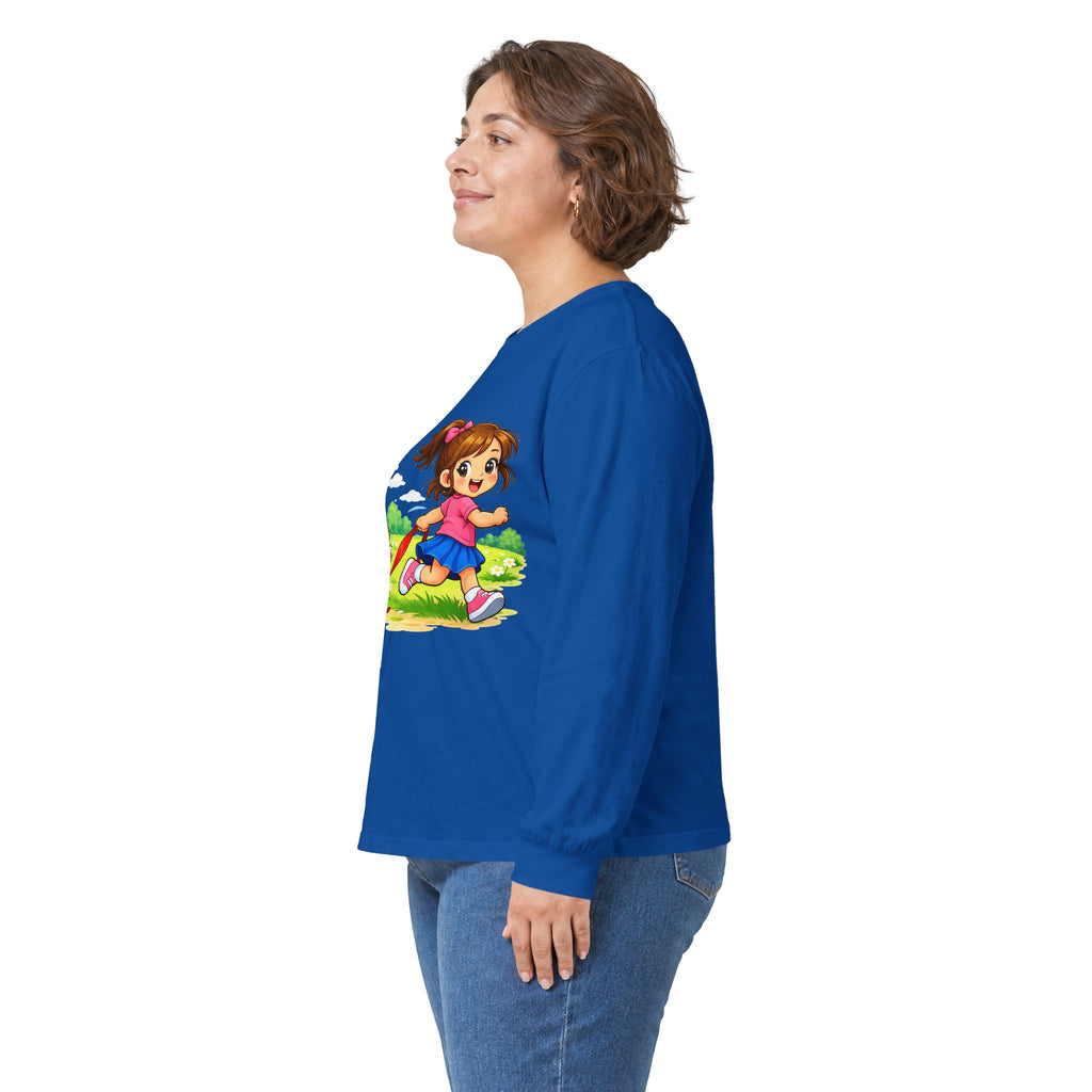 Kitty Chasing Ribbon - Long Sleeve Tee