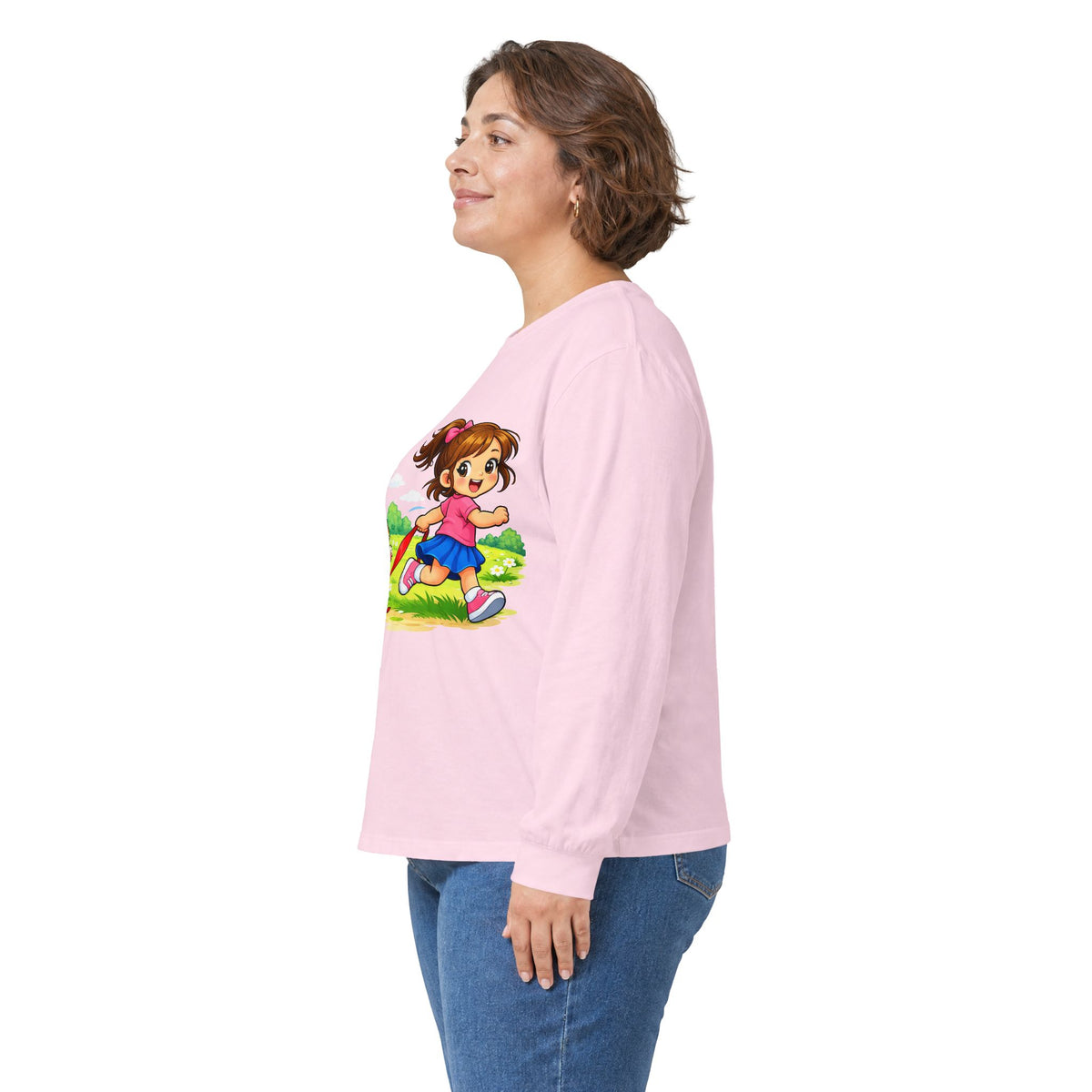 Kitty Chasing Ribbon - Long Sleeve Tee