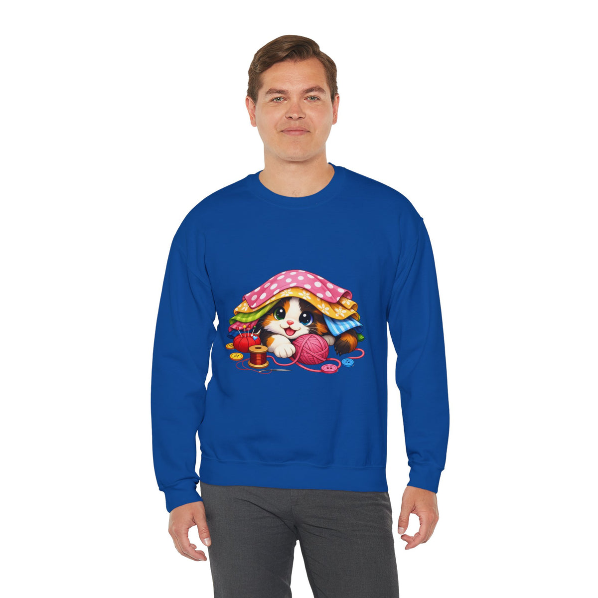 Kitty Hiding in Fabric Sweatshirt