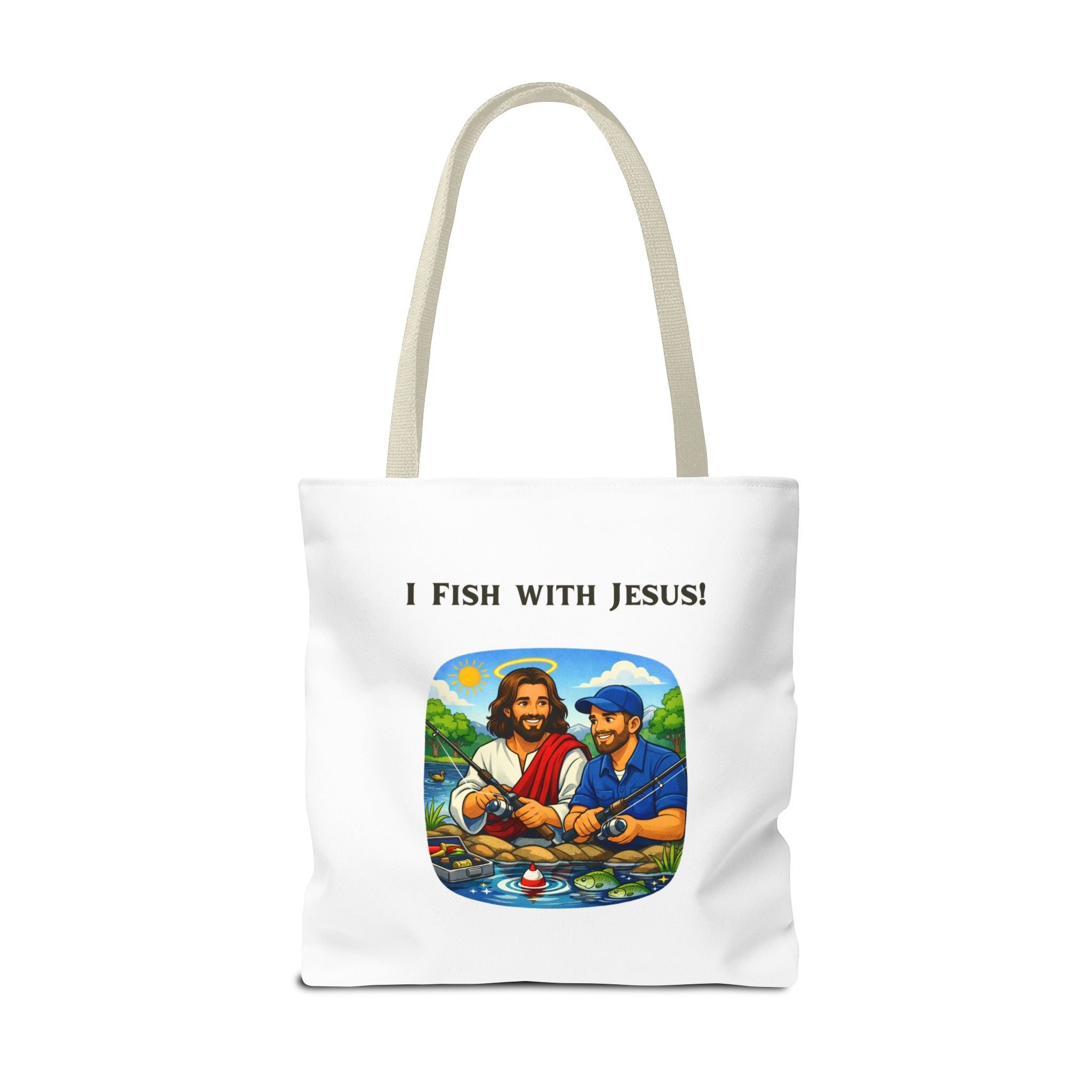 I Fish with Jesus! - Tote Bag