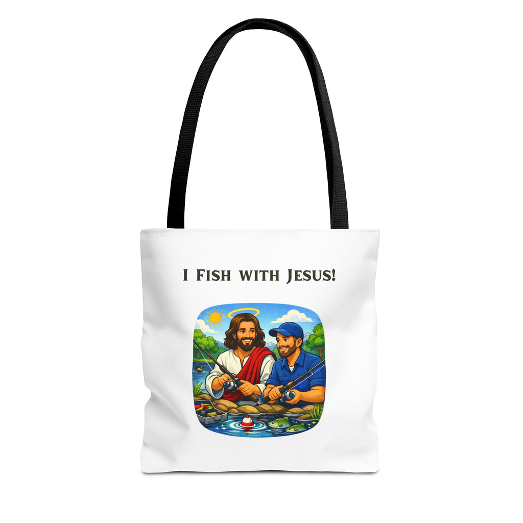 I Fish with Jesus! - Tote Bag