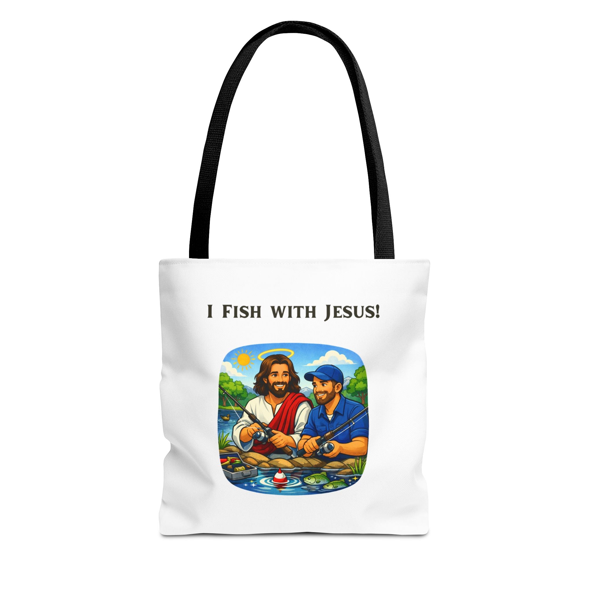 I Fish with Jesus! - Tote Bag
