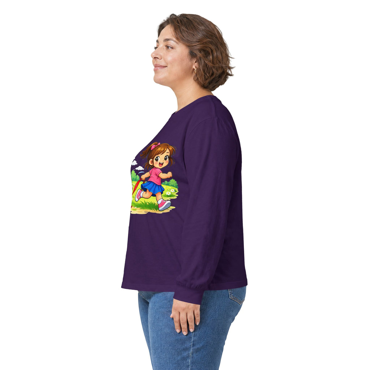 Kitty Chasing Ribbon - Long Sleeve Tee