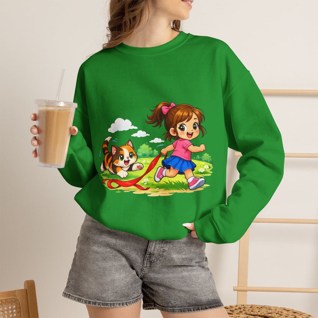 Kitty Chasing Ribbon -  Sweatshirt