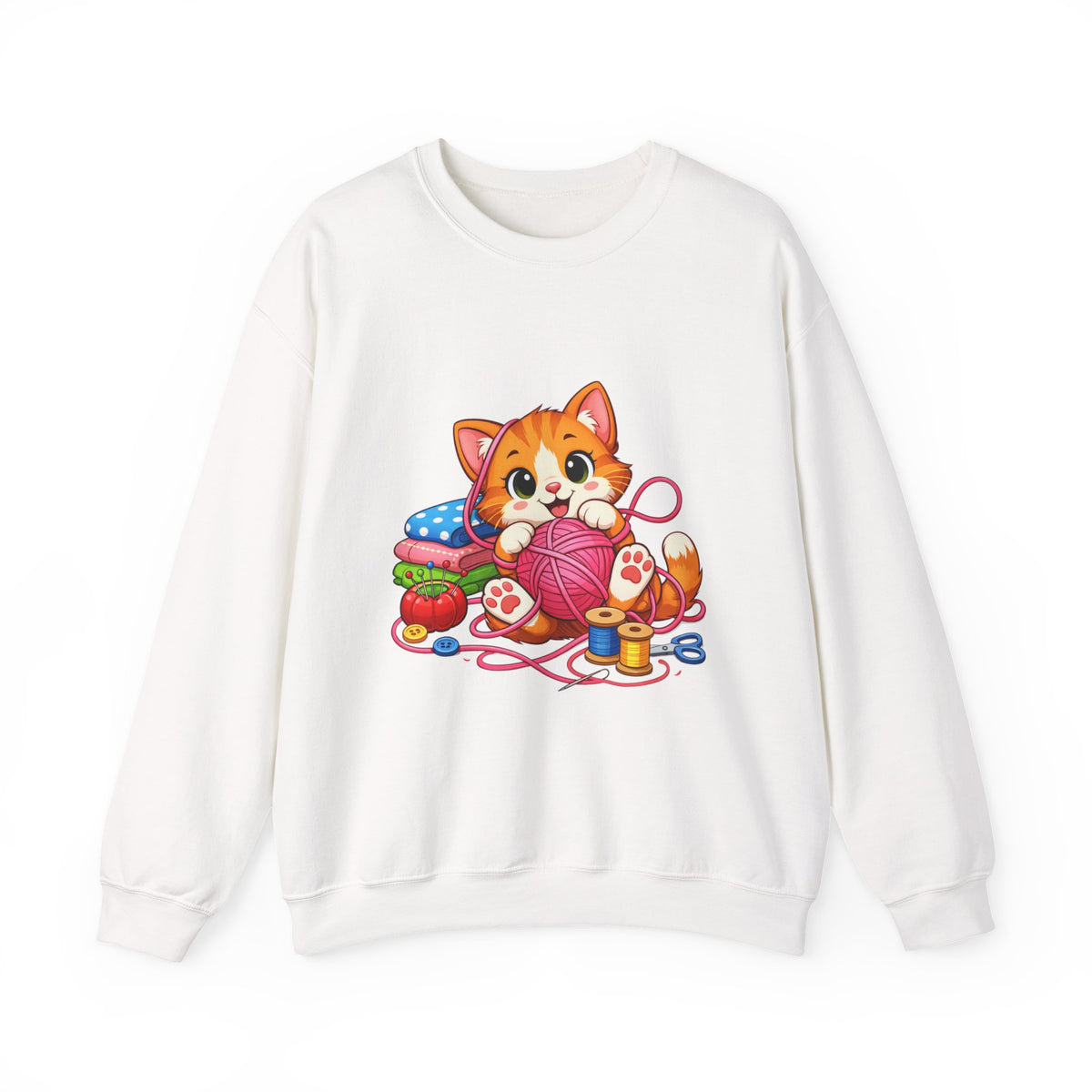 Kitty Playing with Yarn - Sweatshirt