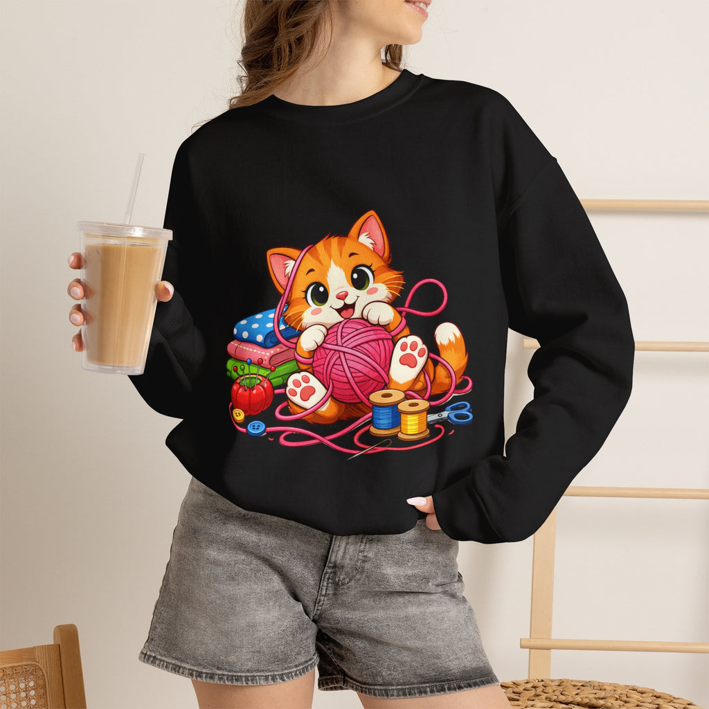 Kitty Playing with Yarn - Sweatshirt