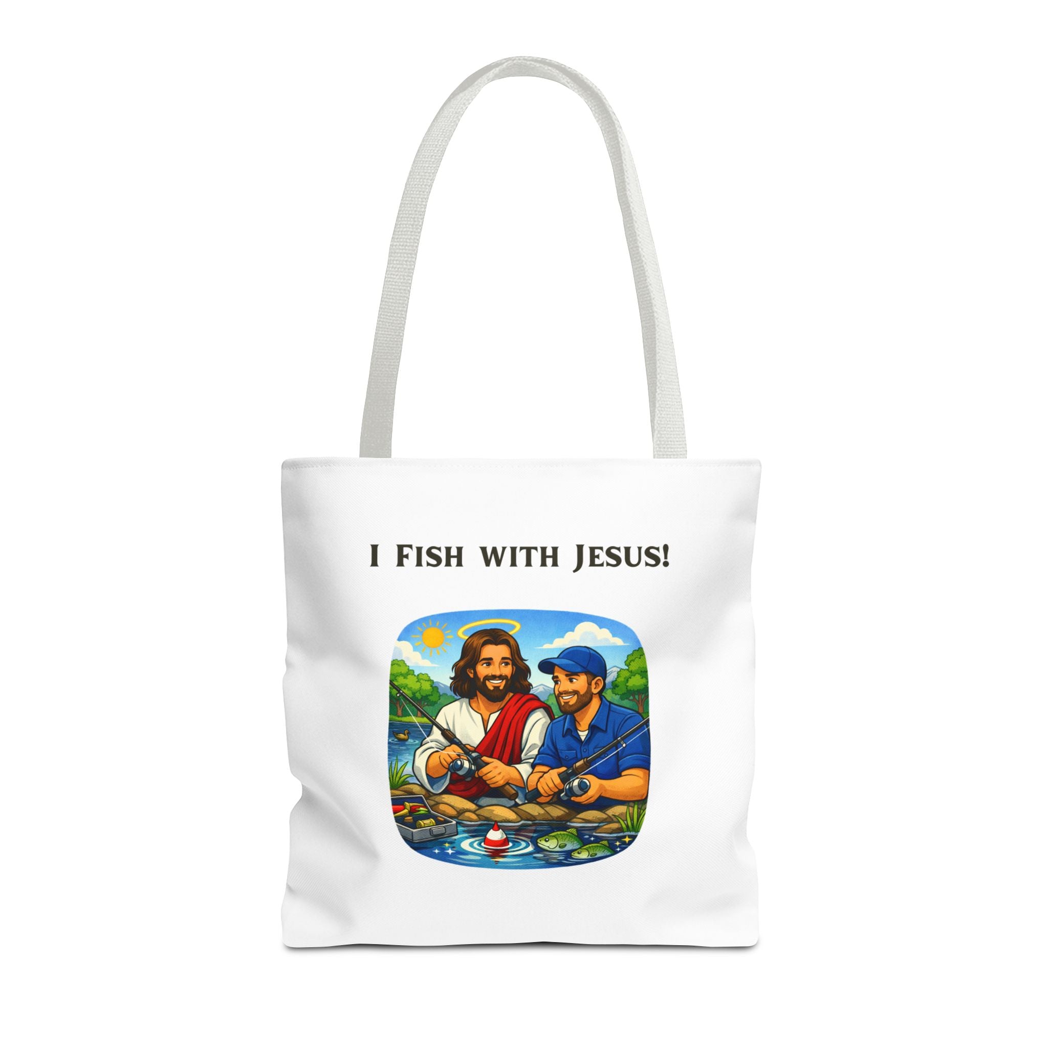 I Fish with Jesus! - Tote Bag