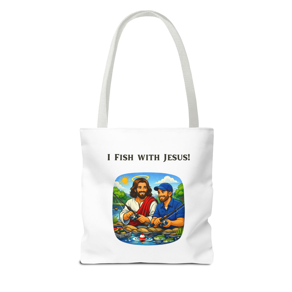 I Fish with Jesus! - Tote Bag