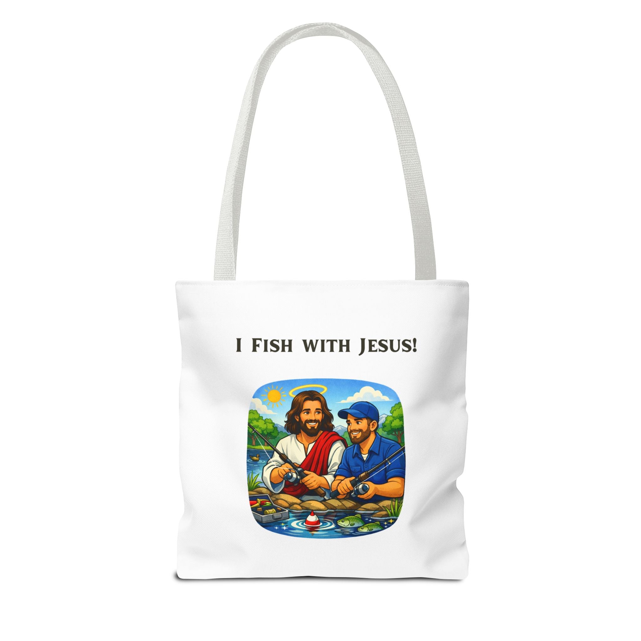 I Fish with Jesus! - Tote Bag