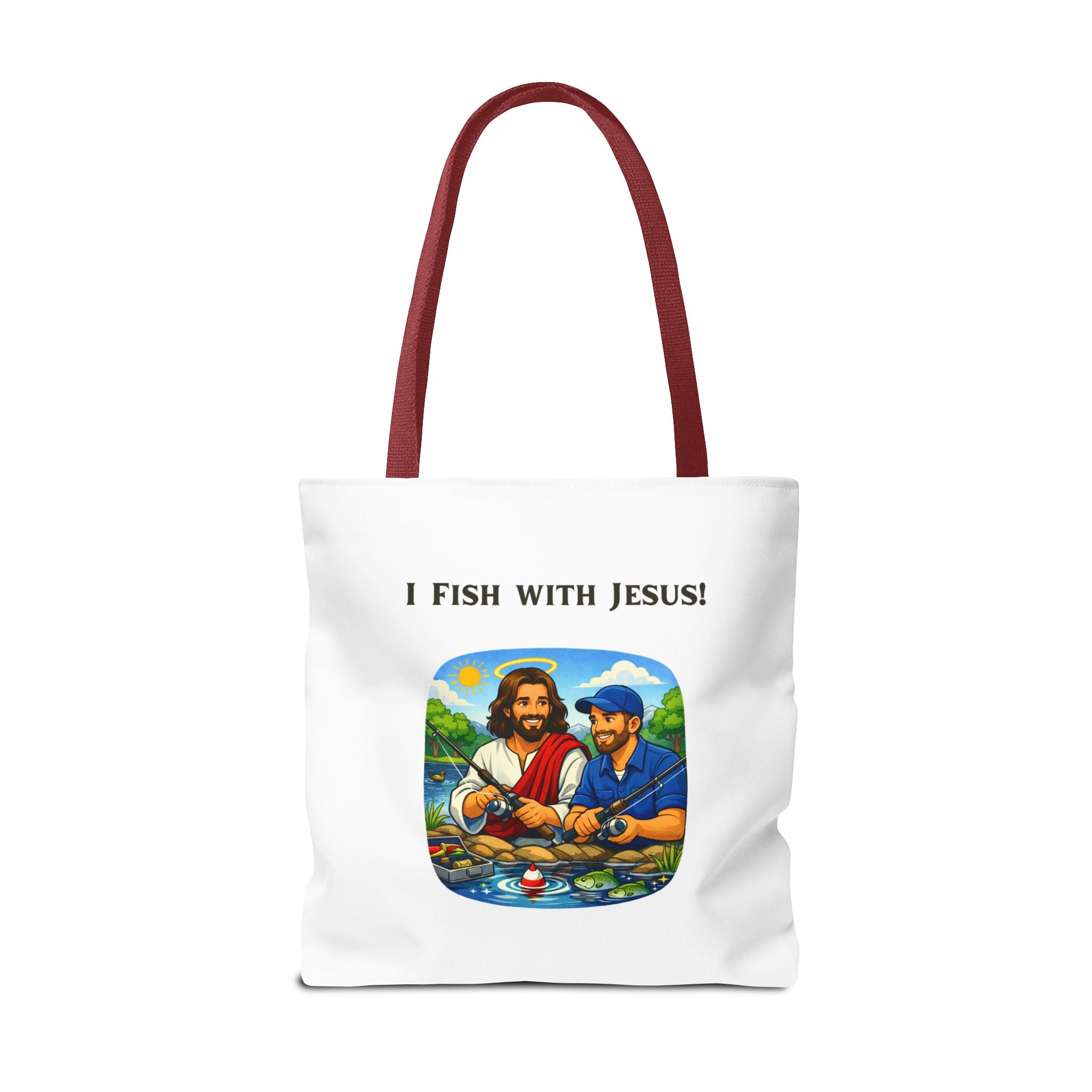 I Fish with Jesus! - Tote Bag