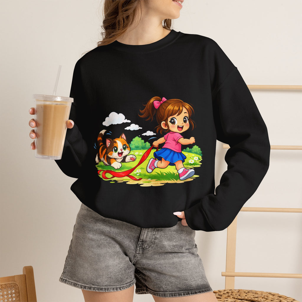 Kitty Chasing Ribbon -  Sweatshirt