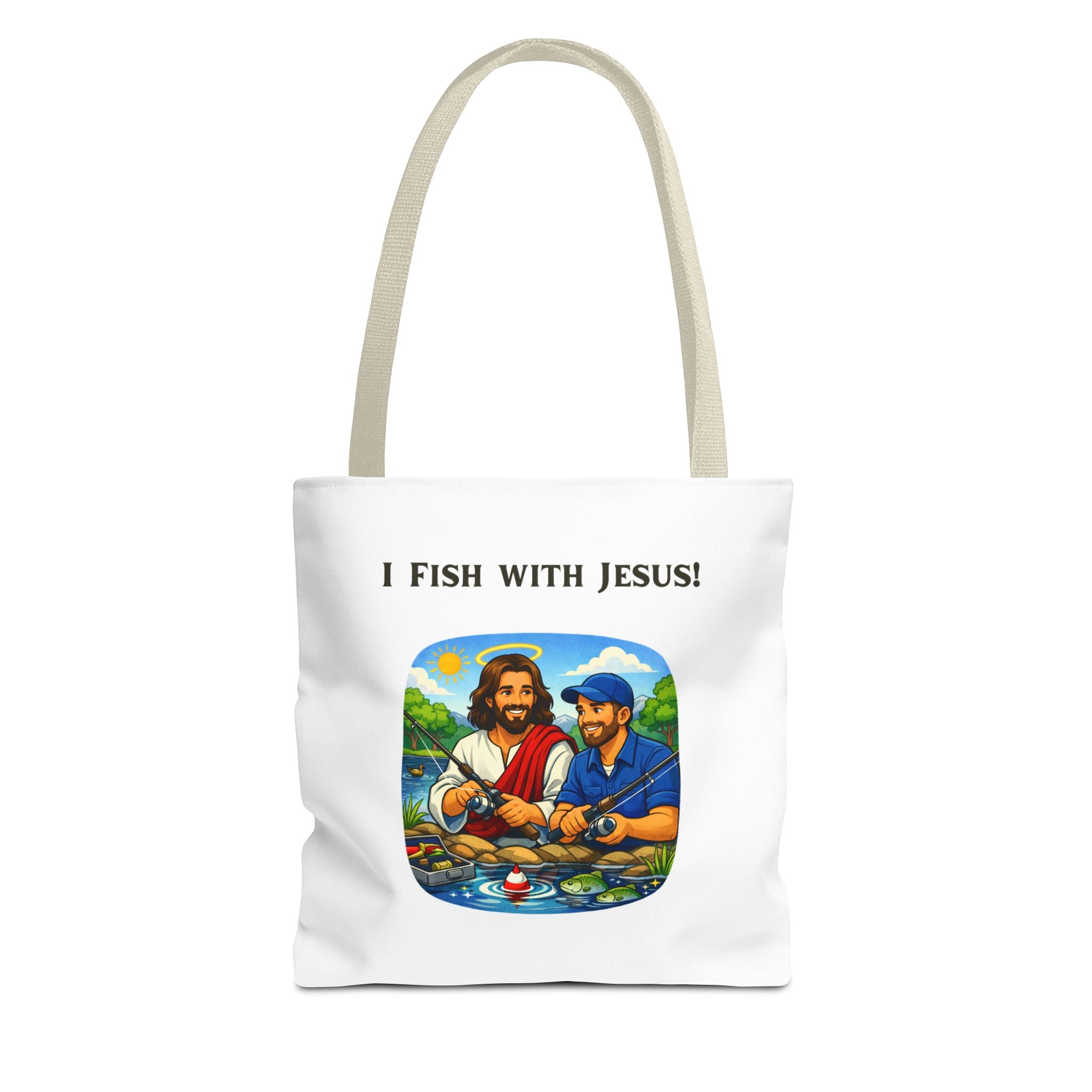 I Fish with Jesus! - Tote Bag