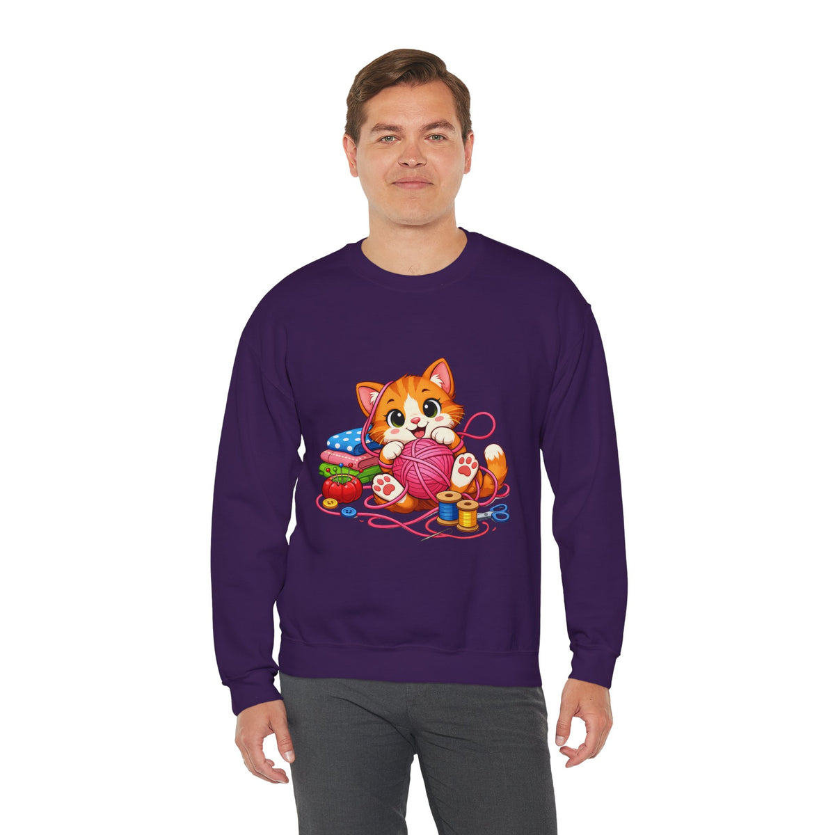 Kitty Playing with Yarn - Sweatshirt