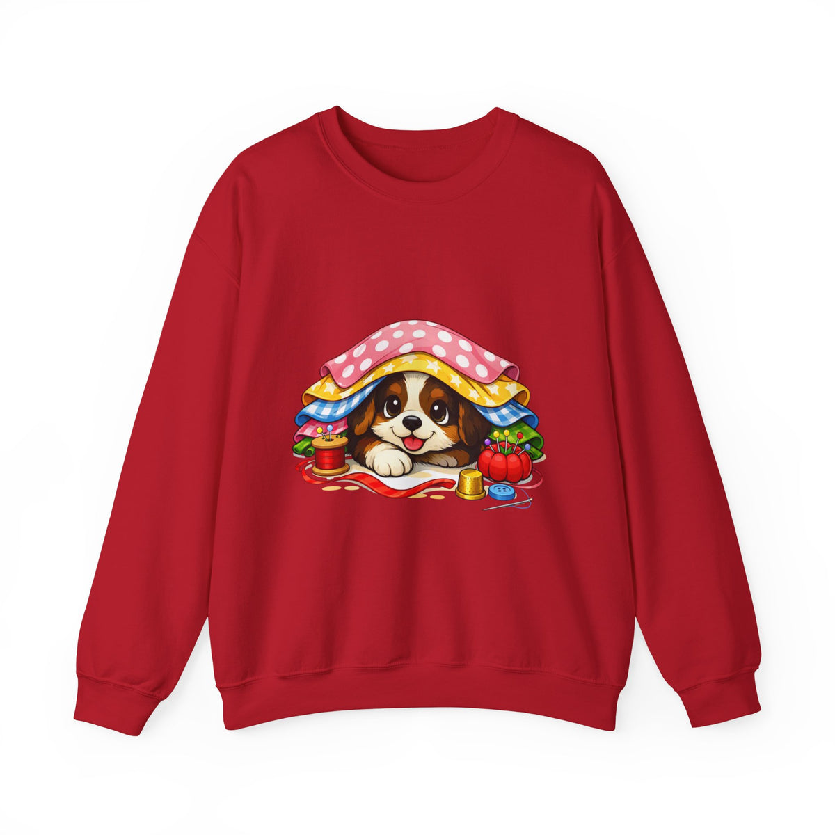 Puppy Hiding in Fabric -  Sweatshirt